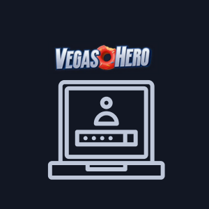 VegasHero Login-Bildschirm mit Passwortfeld