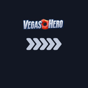 VegasHero App-Oberfläche mit Pfeilen