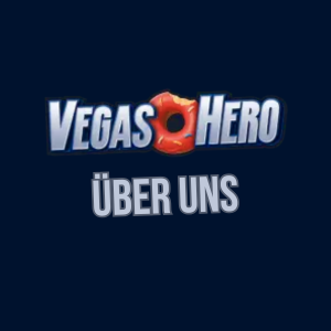 VegasHero-Logo mit Über uns Information.