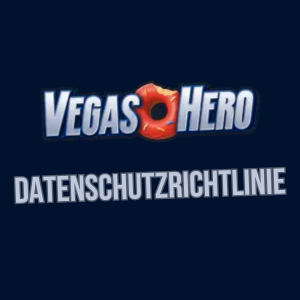 VegasHero-Logo mit Datenschutzerklärung.