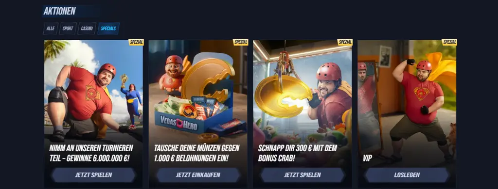 Mann im Superheldenkostüm mit Skatehelm vor Turnier-Logo.